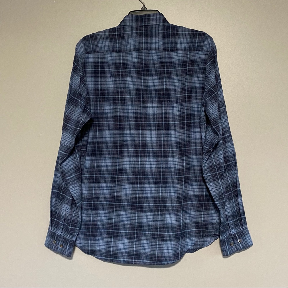 Theory Irving Shirt in Grid Cotton Flannel - Picture 5 of 7